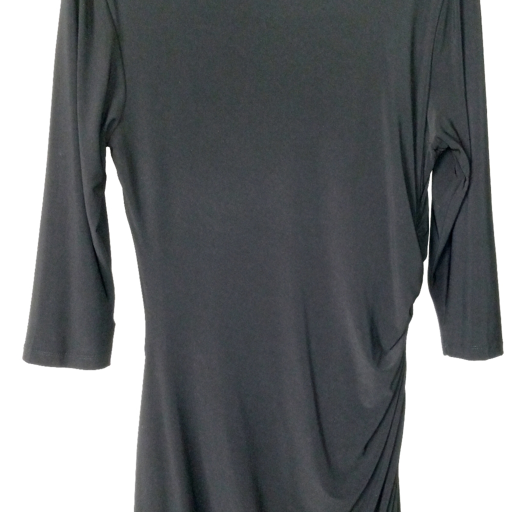 Ronni Nicole size 12 little black dress long sleeve scoop cowl 3/4 sleev… - Picture 5 of 10